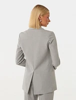 Yasmin Oversized Blazer Grey - 0 to 12 Women's Blazers