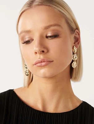 Signature Anthea Multi Textured Drop Earring - Women's Fashion | Ever New