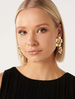 Signature Laila Statement Metal Flower Earring - Women's Fashion | Ever New