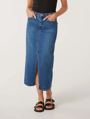 Marion Midaxi Skirt Dark Wash - 0 to 12 Women's Denim Skirts