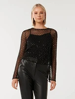 Beatrix Beaded Shell Top