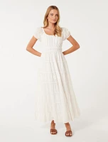 Sardinia Tiered Dress White - 0 to 12 Women's Day Dresses