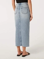 Tori Denim Skirt Mid Wash - 0 to 12 Women's Midaxi Shirts