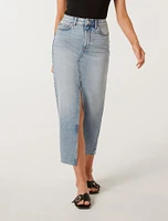 Tori Denim Skirt Mid Wash - 0 to 12 Women's Midaxi Shirts