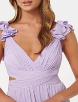 Selena Petite Ruffle Maxi Dress Lilac - 0 to 12 Women's Event Dresses