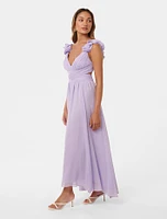 Selena Petite Ruffle Maxi Dress Lilac - 0 to 12 Women's Event Dresses