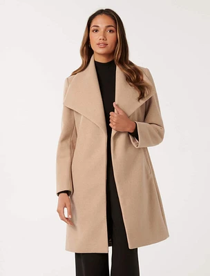 Annika Petite Shawl Wrap Coat