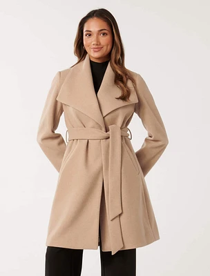 Annika Petite Shawl Wrap Coat