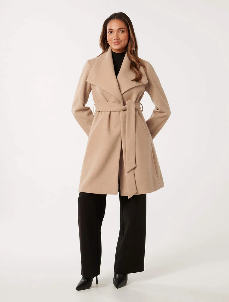 Annika Petite Shawl Wrap Coat