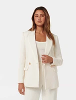 Simonna Bouclé Blazer Cream - 0 to 12 Women's Blazers