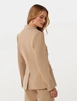 Immie Double-Breasted Blazer Camel - 0 to 12 Women's Blazers