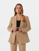 Immie Double-Breasted Blazer Camel - 0 to 12 Women's Blazers