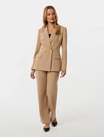 Immie Double-Breasted Blazer Camel - 0 to 12 Women's Blazers