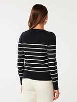 Kim Striped Knit Sweater