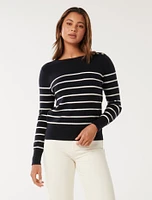 Kim Striped Knit Sweater