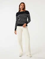 Kim Bretton Striped Knit Jumper