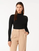 Athena Button Detail Knit Top