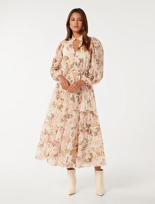 Jessie Button-Down Dress in Floral Print - Size 0 to 12 - Women's Day Dresses