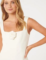 Kate Rosette Mini Dress White - 0 to 12 Women's Event Dresses