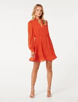 Alyssa Trim Detail Skater Dress Orange - 0 to 12 Women's Day Dresses