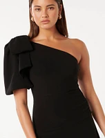 Elaine Bow Mini Dress Black - 0 to 12 Women's Event Dresses