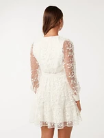 Frances Lace Mini Dress White - 0 to 12 Women's Event Dresses