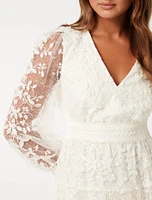 Frances Lace Mini Dress White - 0 to 12 Women's Event Dresses