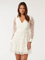 Frances Lace Mini Dress White - 0 to 12 Women's Event Dresses