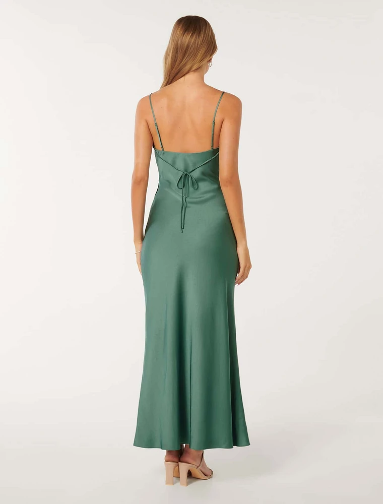 Mia Satin Maxi Dress