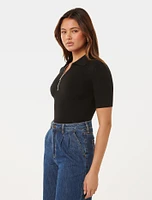 Mai Short Sleeve Zip Polo