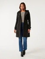 Alicia Short Hooded Trench