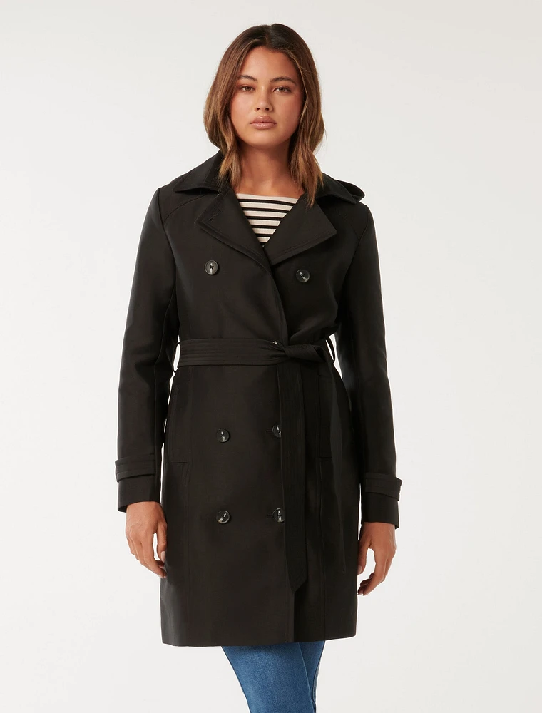 Alicia Short Hooded Trench