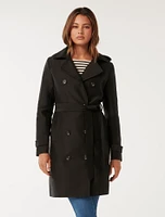 Alicia Short Hooded Trench