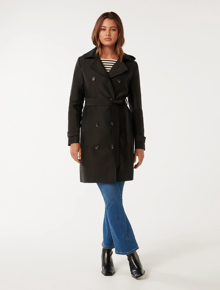 Alicia Short Hooded Trench