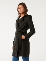 Alicia Short Hooded Trench