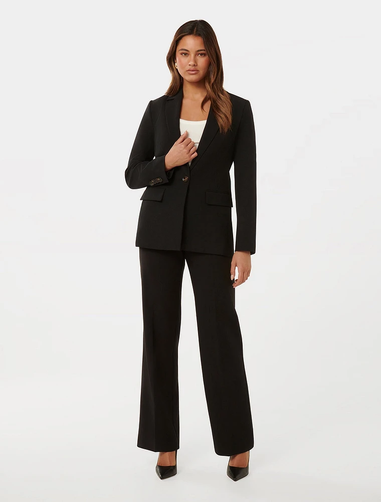 Mikayla Single-Breasted Blazer Black - 0 to 12 Women's Blazers