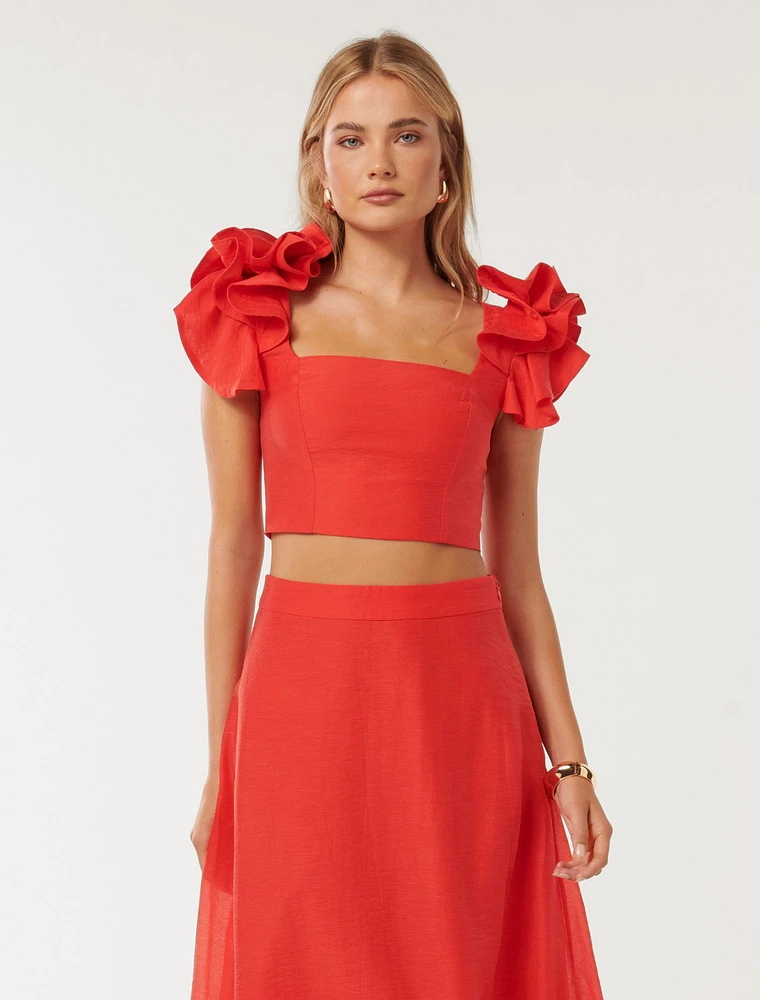 Rachel Ruffle Top