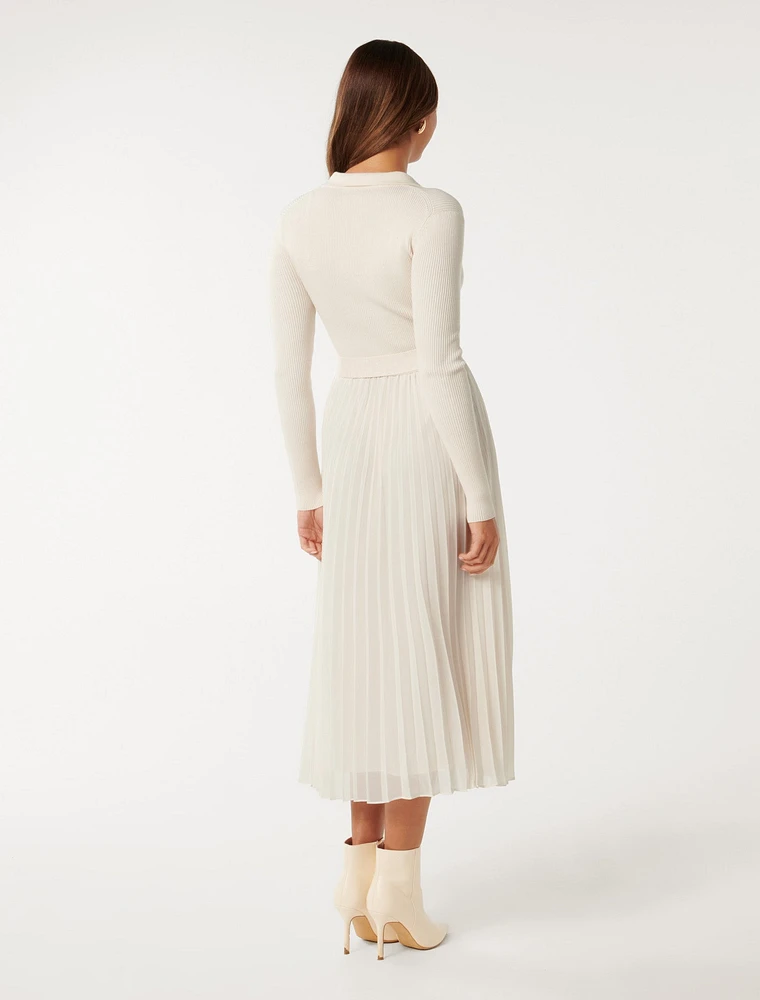 Maeve Pleated Polo Dress