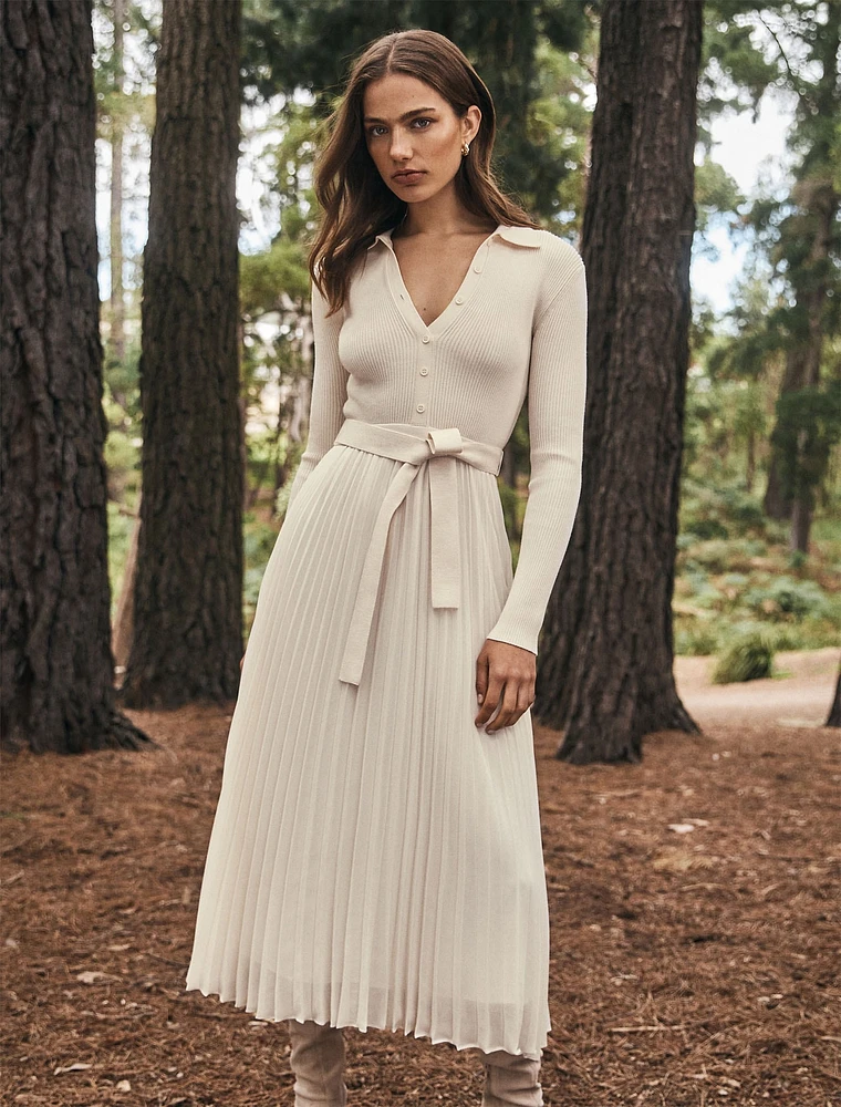 Maeve Pleated Polo Dress