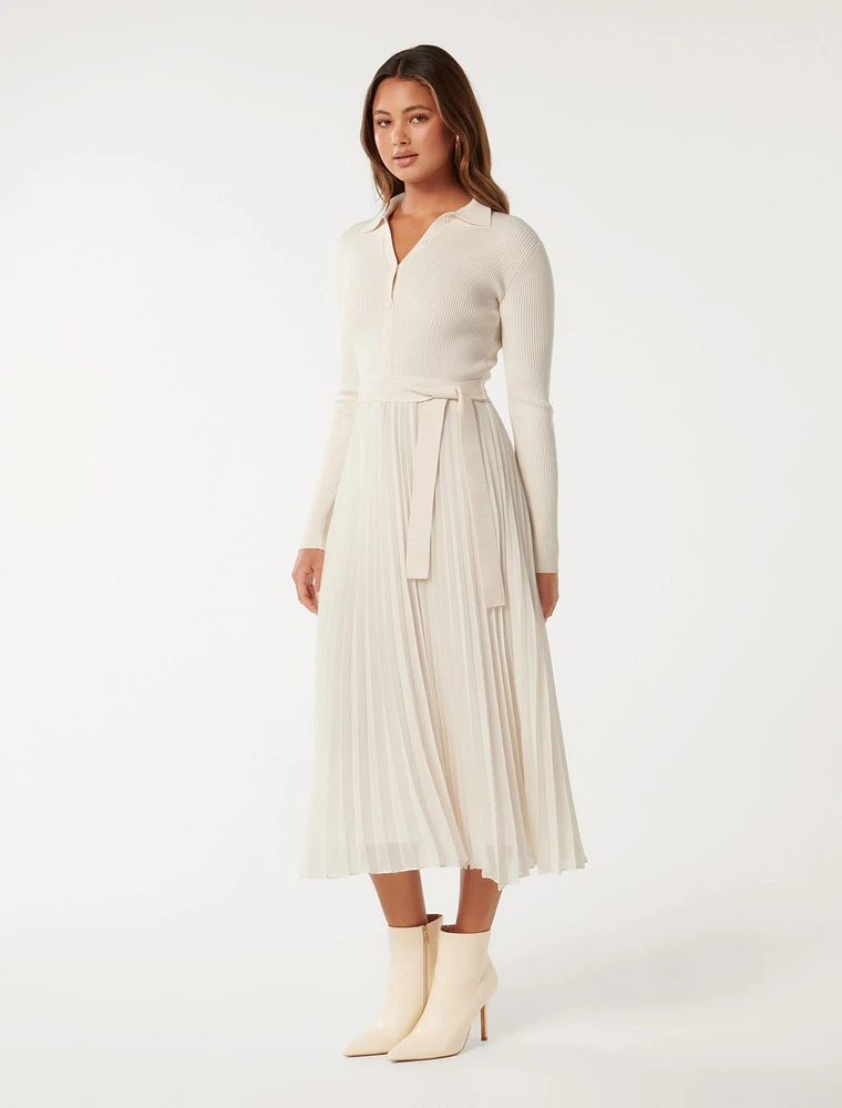 Maeve Pleated Polo Dress
