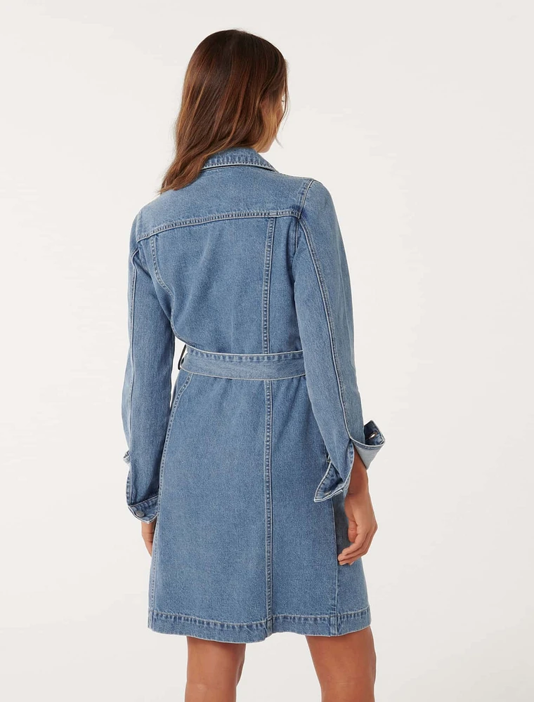 Taylor Denim Shirt Dress Mid Wash - 0 to 12 Women's Day Dresses