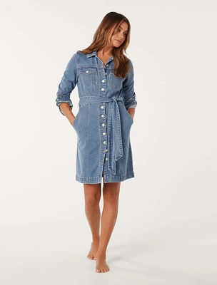 Taylor Denim Shirt Dress