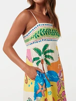 Amari Midi Dress Tropical Print – 0 to 12 Women’s Day Dresses