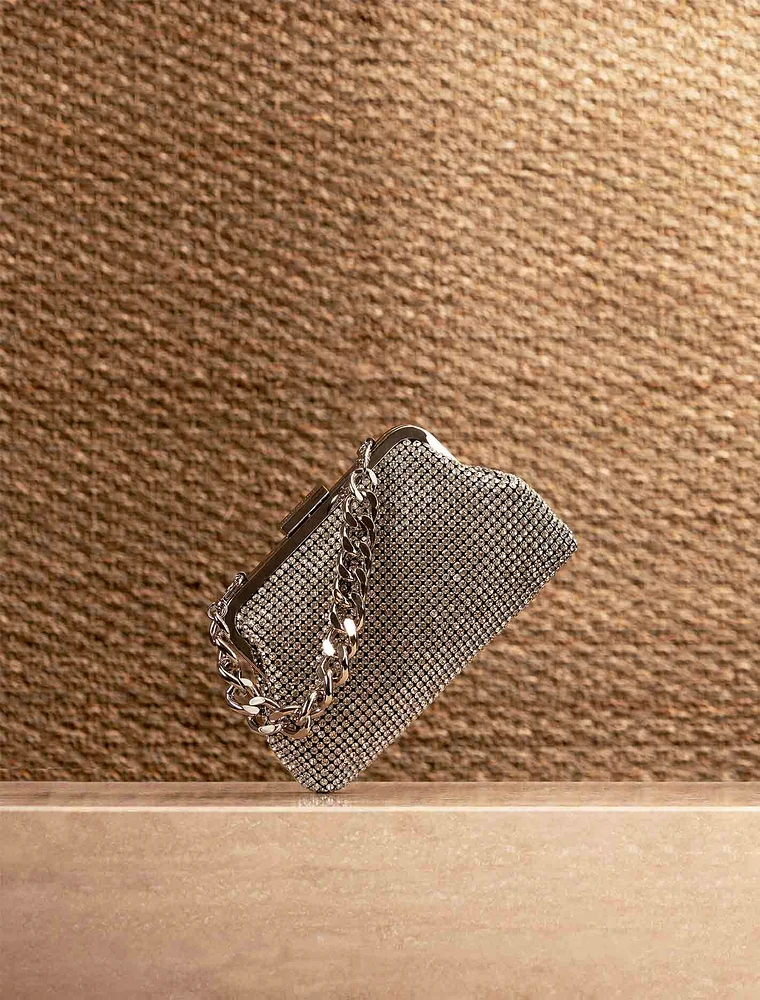 Abigail Frame Embellished Clutch - Signature