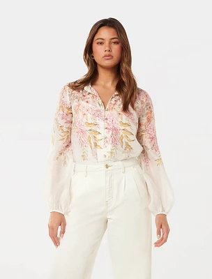 Ellidy Button-Down Blouse