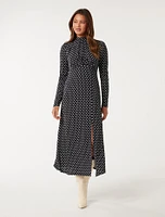 Dawson High-Neck Midi Dress