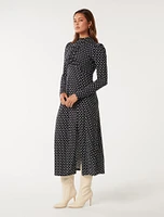 Dawson High-Neck Midi Dress