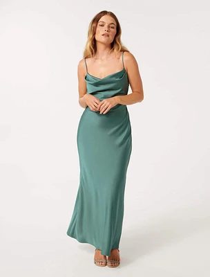 Mia Petite Satin Maxi