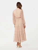 Kendra Long-Sleeve Midi Dress