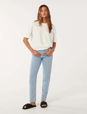 Alyssa Slim Straight-Leg Jeans Light Wash - 0 to 12 Women's